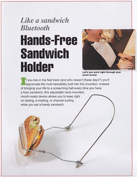 ↑ Hands-Free Sandwich Holder