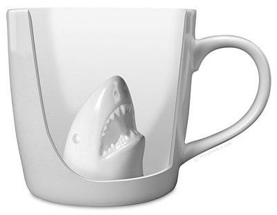 ↑ Shark Attack Porcelain Mug