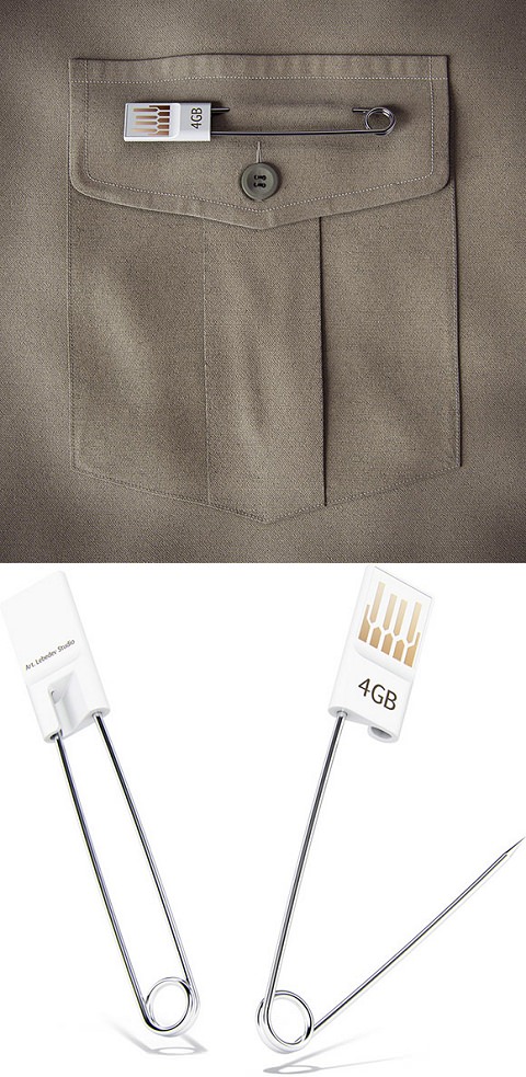 ↑ safety pin USB