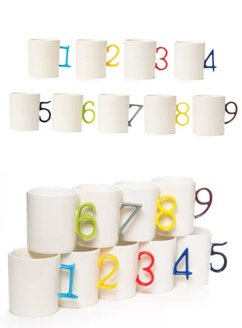 ↑ Number Mugs