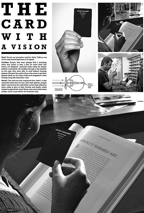 ↑ Optic Gallery: The card with a vision