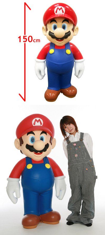 ↑ マリオ　ビッグ・等身大フィギュア