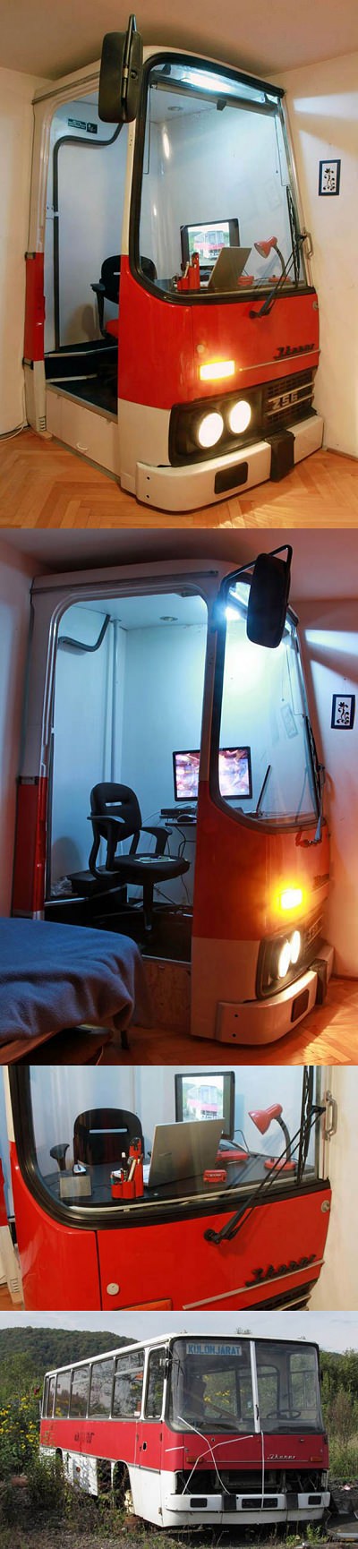 ↑ Old Hungarian Bus Turned into Modern Office