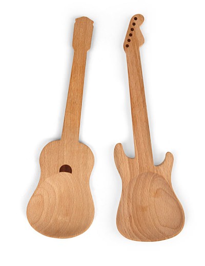 ↑ Kikkerland Rockin Wooden Spoons, Set of 2