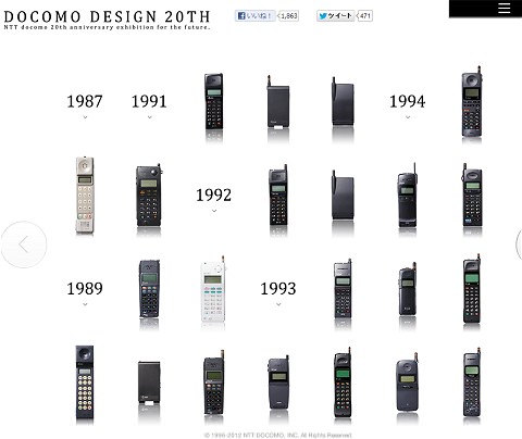 ↑ DOCOMO DESIGN 20TH