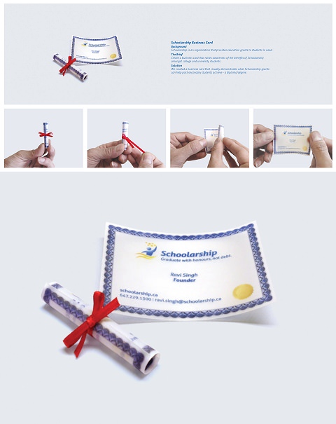 ↑ Schoolarship: Degree/Diploma business card