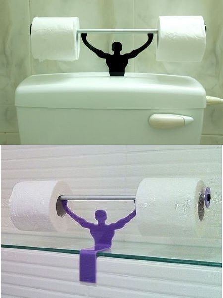 ↑ Strong Man toilet paper holder