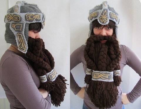 ↑ Crochet Dwarf Hat and Beard