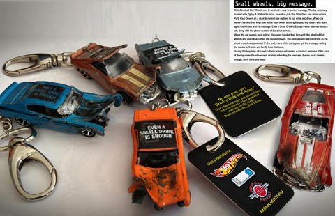 ↑ Hot Wheels: Don't drink & drive key chains