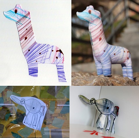 ↑ crayon creatures作の造形品