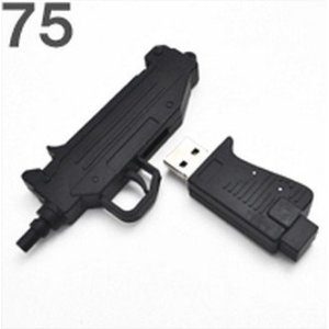 ↑ おもしろ USB メモリ 4GB ■ 75 ＊ マシンガン / 拳銃