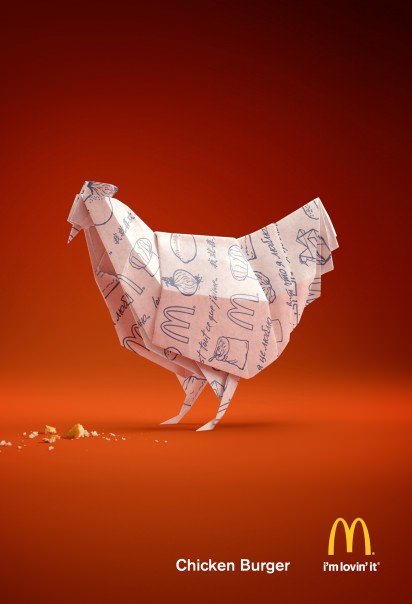 ↑ McDonald's: Paper Chicken