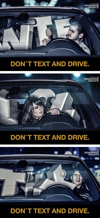 ↑ Deutsche Verkehrswacht: Don't text and drive