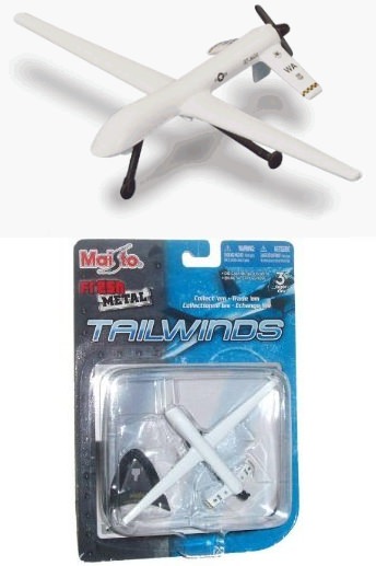 ↑ Fresh Metal Tailwinds RD-1 Predator Drone 1:87 Scale Die Cast Aircraft with Display Stand