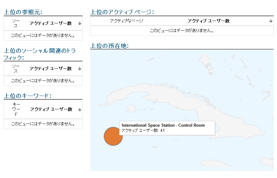 ↑ International Space station- Control Roomからのアクセス