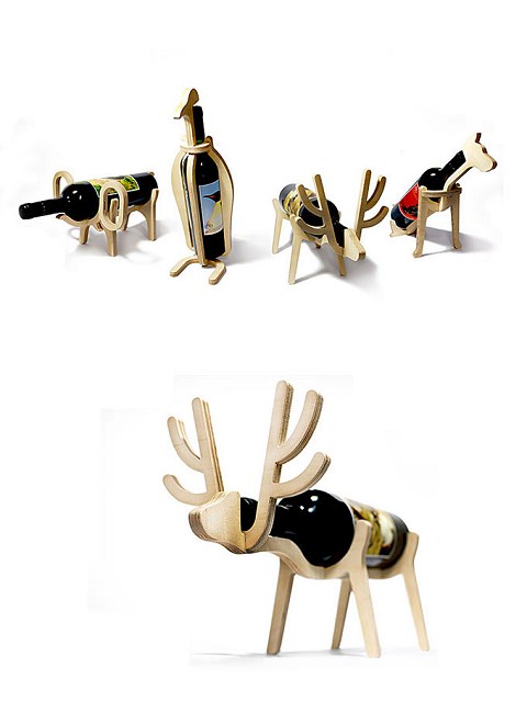 ↑ Animal wine rack