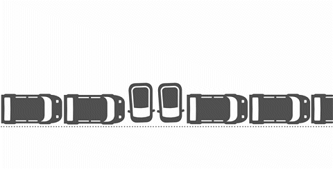 ↑ 縦駐車ができるので2倍使える