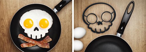 ↑ FUNNY SIDE UP SKULL EGG SHAPER