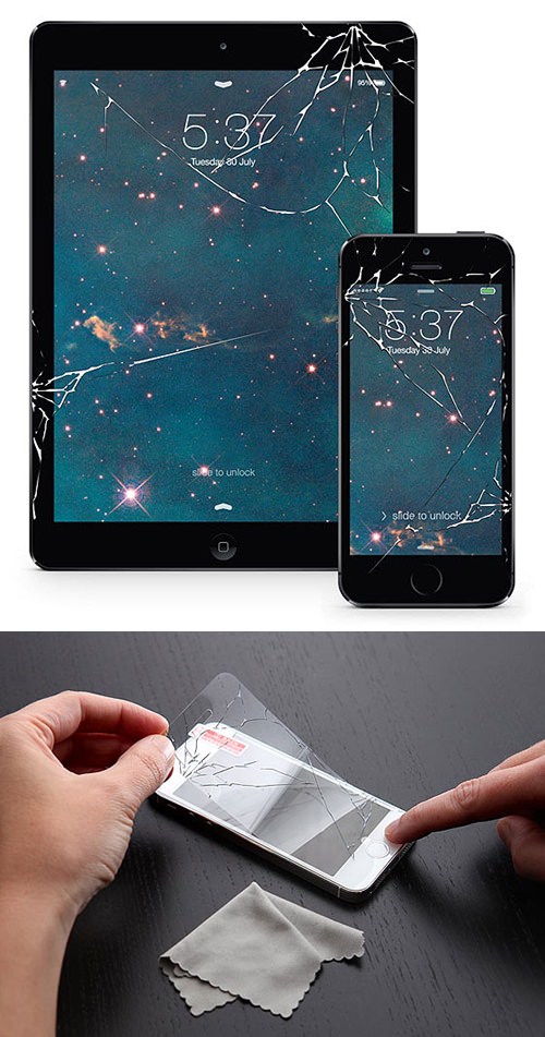 ↑ iPrank Cracked Screen Sticker Pack