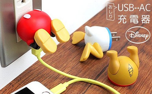 ↑ ディズニーキャラクター/USB-AC充電器 おしりシリーズ