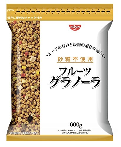 ↑ 【Amazon.co.jp限定】 日清シスコ 砂糖不使用フルーツグラノーラ 600g