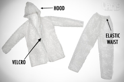 ↑ The Bubble Wrap Suit