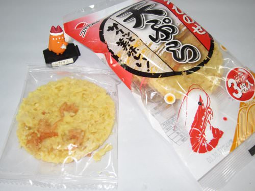 ↑ 「えびのせ天ぷら」(コスモ食品)